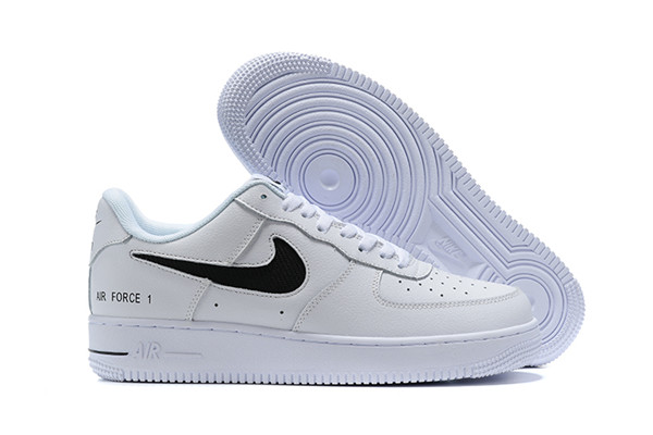 Women's Air Force 1 Low Top White/Black Shoes 069